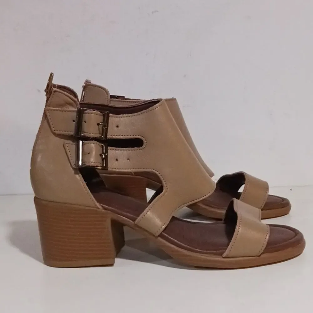 Alma Milano zip back ankle wrap sandals 38/7
